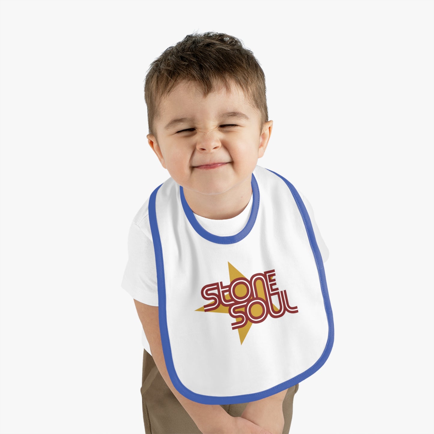 Baby Contrast Trim Jersey Bib